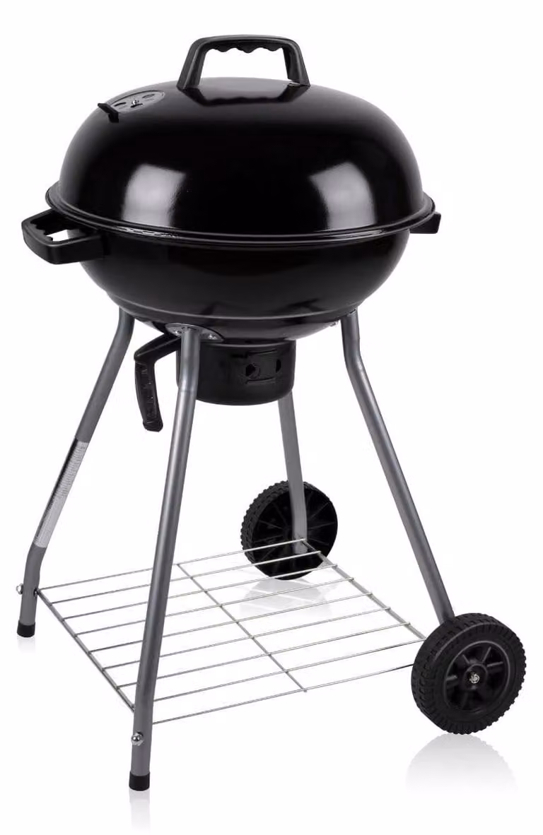 Barbecue a carbonella - Ø 45 cm - Con coperchio - Griglia di aerazione in acciaio inox