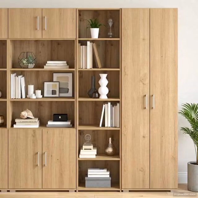 Credenza moderna vidaXL in legno marrone L: 45 cm, P: 41 cm, H: 185 cm