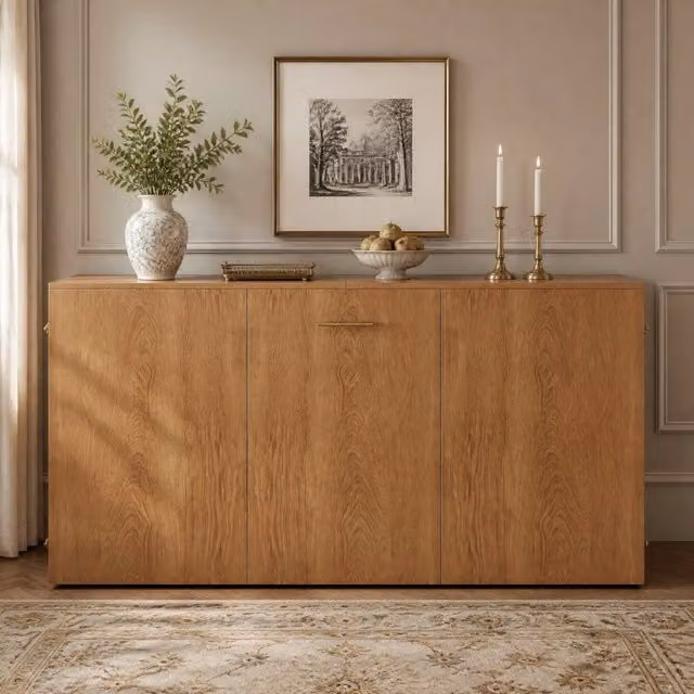 Letto a ribalta 140x200 cm in legno e metallo con materasso in lino; colore legno