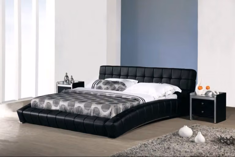 Polsterbett Betten Bett Polster Ehe Leder Designer Doppel xxl Hotel