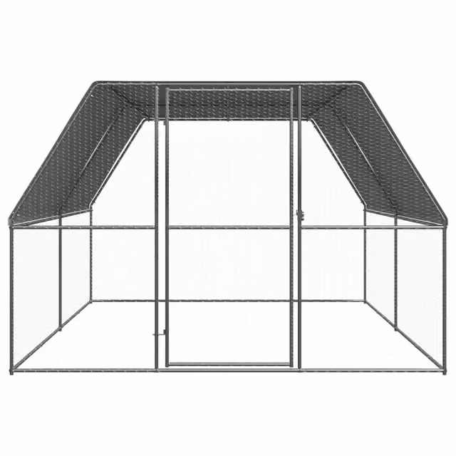 Gabbia per polli da esterno Videx in acciaio zincato grigio L: 4 m, P: 3 m, H: 2 m