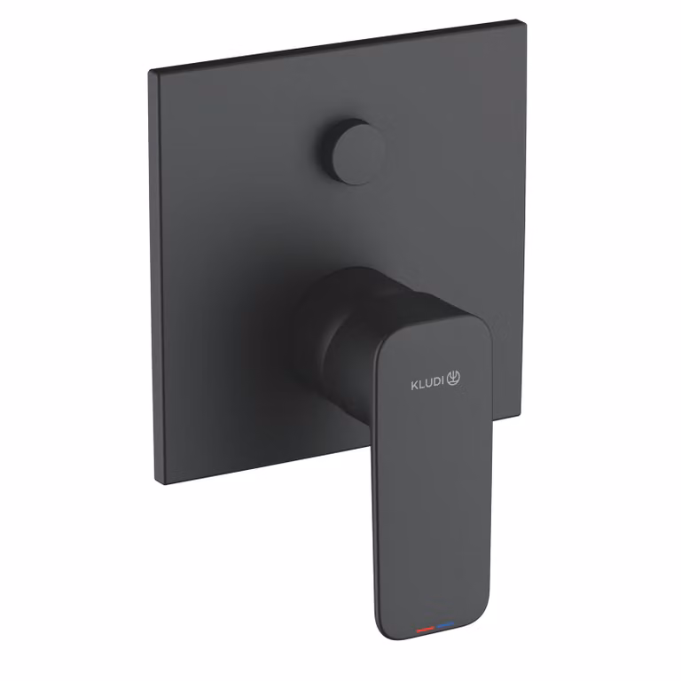 Kludi Pure & Style UP-Wafü-/Br.-EHM con unità funzionale per 88022, nero opaco, 1 pz.