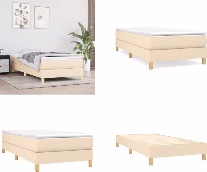 vidaXL Letto a molle insacchettate crema 80x200 cm - Letto a molle insacchettate - Letto - Mobili per la camera da letto