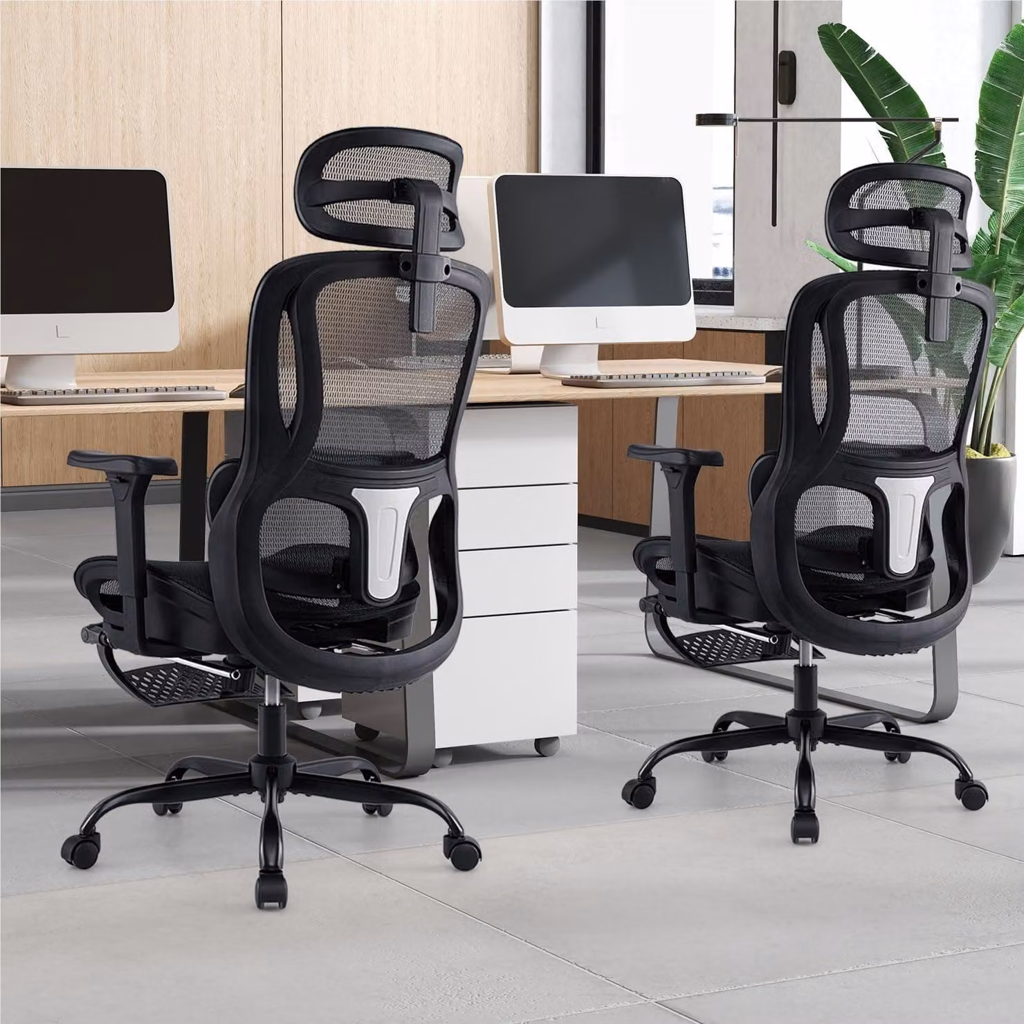Sedia ergonomica da ufficio - Sedia da ufficio - Sedia per computer - Sedia da lavoro - Sedia da ufficio nera