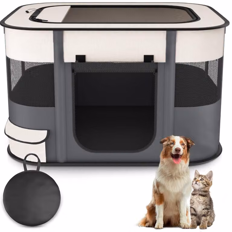 Cuccia per cani portatile 90x70x60cm - Cuccia pieghevole per cani - Tenda per animali domestici - Nido per gatti - Kennel per cuccioli - Rifugio chiuso per cani - Tenda per cani