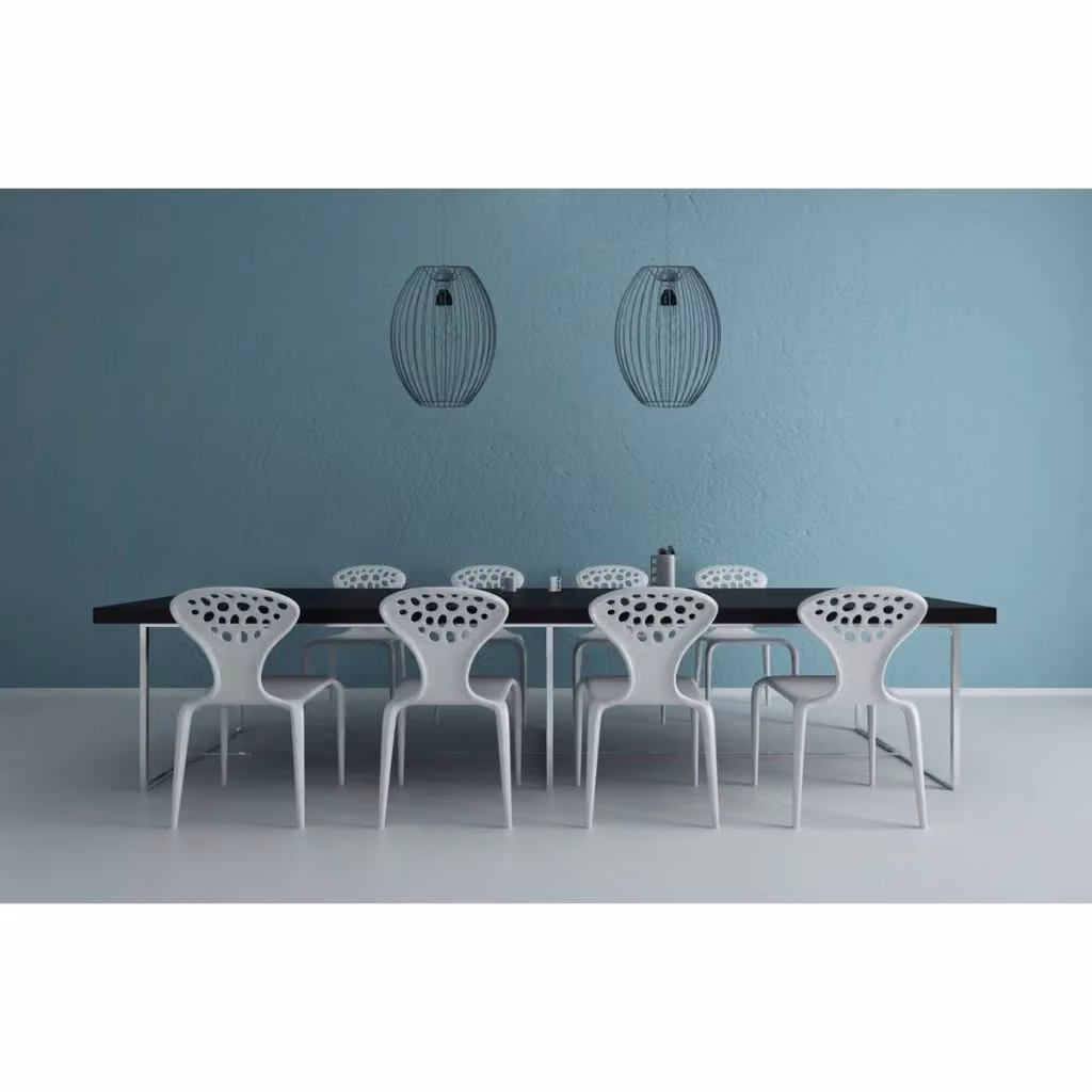 Lampada a sospensione Olivia KENDRA HOME in metallo argentato con stile industriale – 2