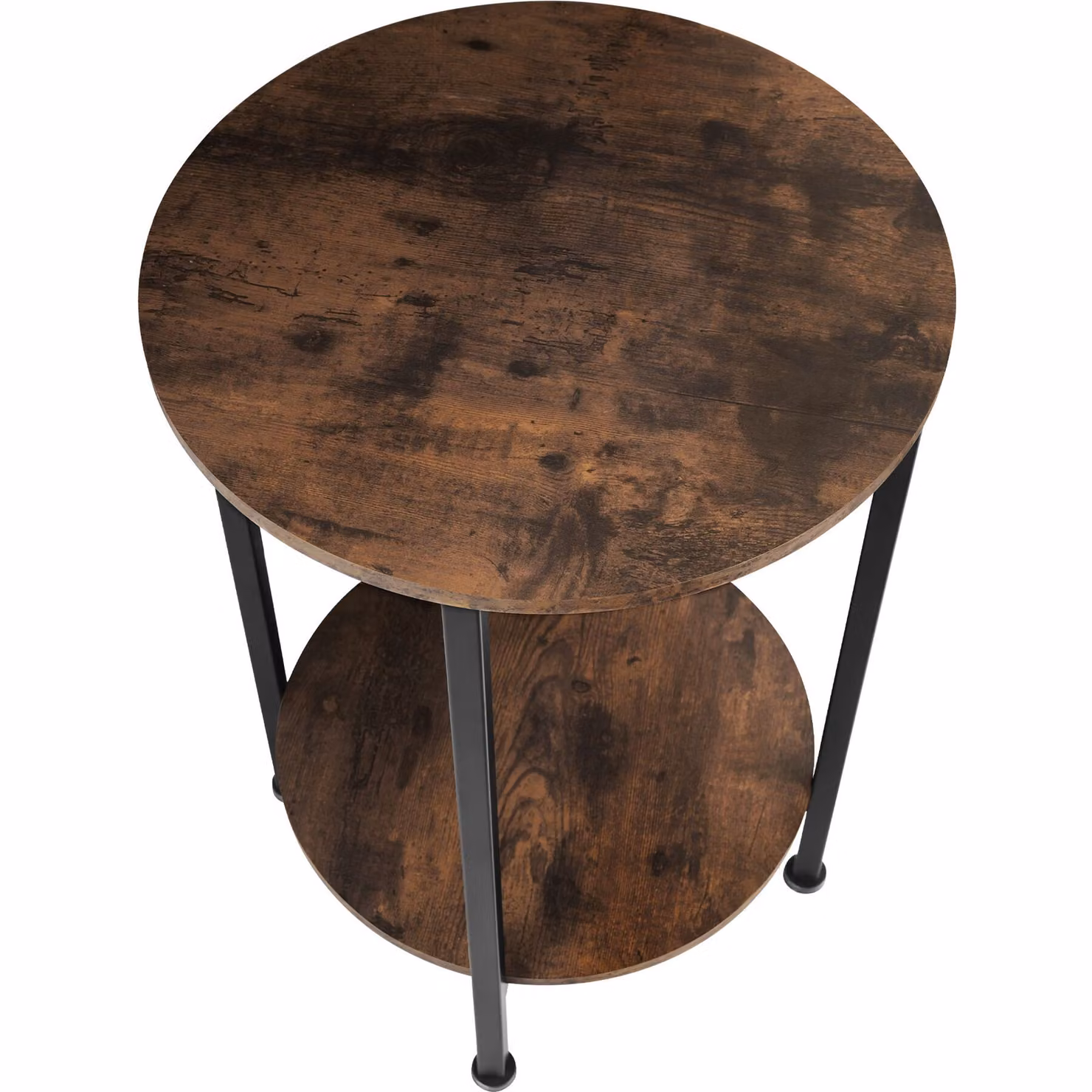 Tavolino Ballina Tectake in stile industriale, marrone e nero, L/P/H: 45 x 64 x 75 cm – 2