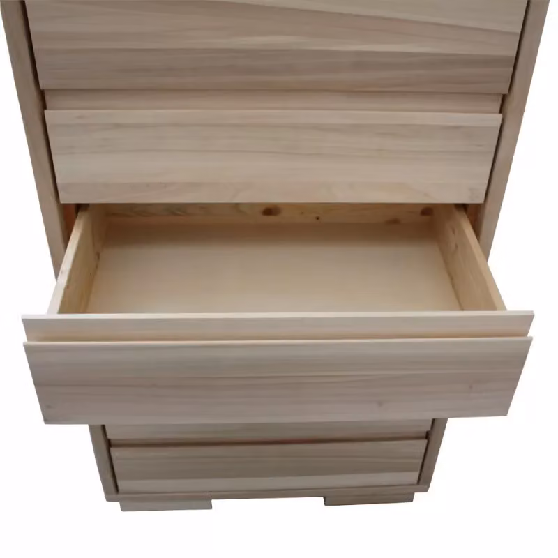 Cassettiera moderna in legno massello bianca con 5 cassetti soft close Mobili 2G L: 80 cm, P: 54 cm, H: 116 cm – 2
