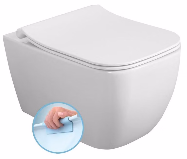 WC sospeso VEA, senza bordo, 34,5x52 cm, bianco