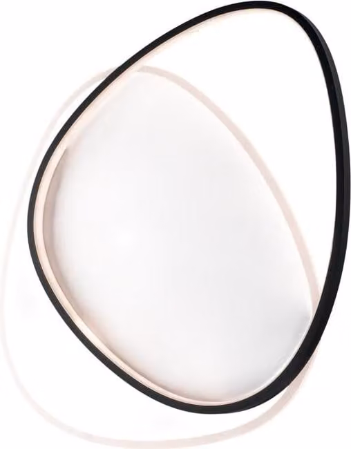 Amy Plafoniera in metallo e alluminio bianco e nero con led integrato CCT + telecomando L.55 X 46 BL307-PBC-GR