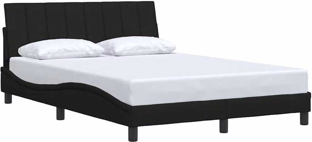 Giroletto senza Materasso Hanko Nero 140x190 cm in Tessuto