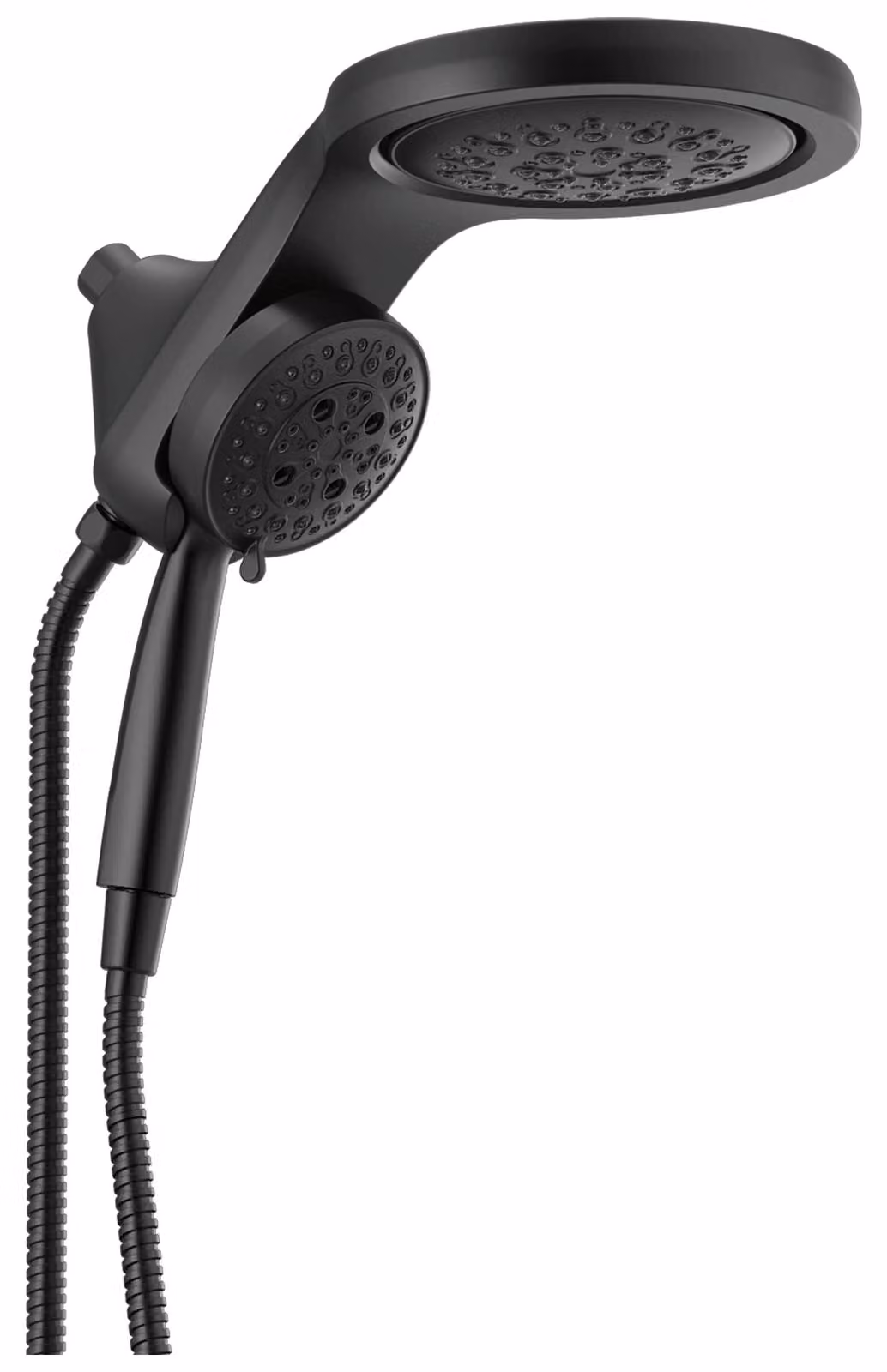 Doccia multifunzione 2-in-1 con soffione e doccetta manuale, 5 getti, finitura nera opaca