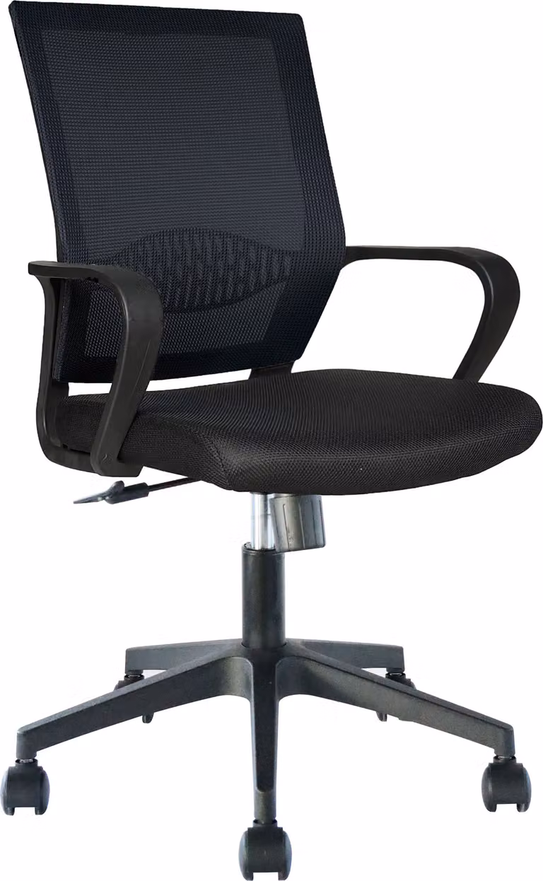 Casa Dolce MONIS, nero, 58x60x93-103 cm, girevole e regolabile in altezza, tessuto e rete