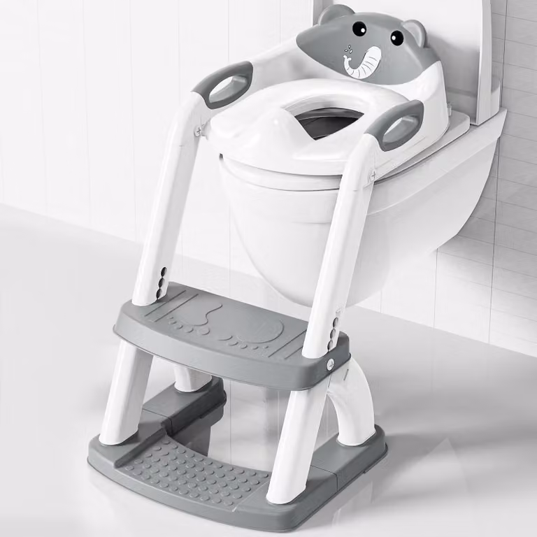 Copriwater per bambini con scaletta e protezione anti-schizzi