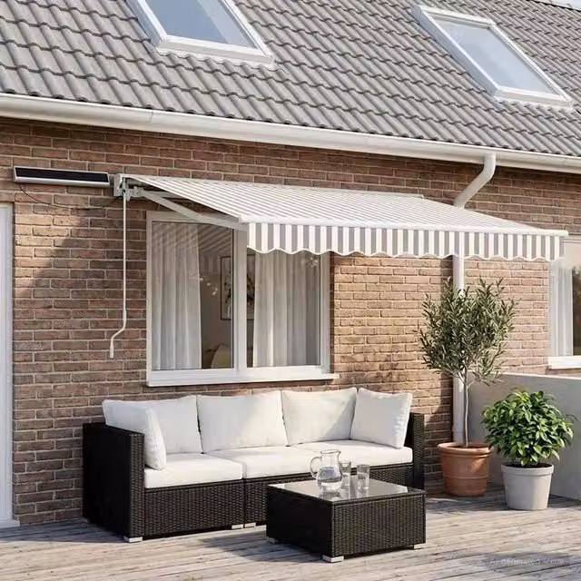 Tettuccio Elettrico Retrattile Grigio chiaro e bianco 3 x 2,5 m 3425922