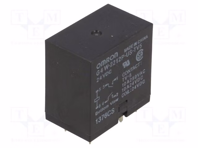 1 relè: elettromagnetico. Bobina: 24 VDC. Serie: G4W. Modello: G4W-2212P-US-TV5. 24 VDC. El