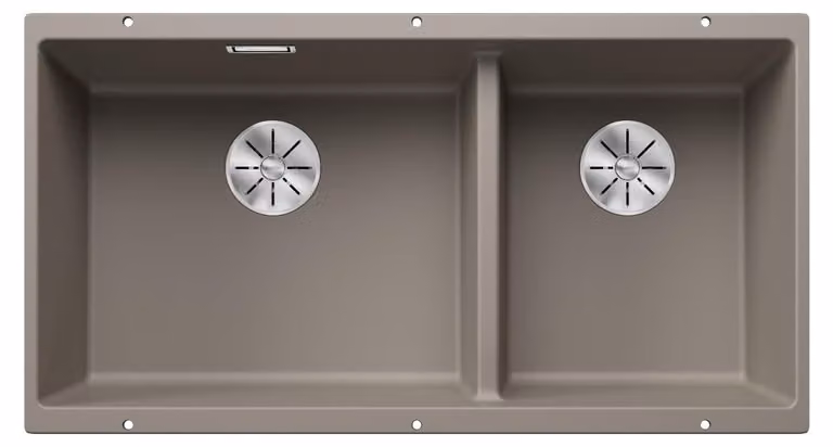 Lavello da cucina 480/320-U Tartufo, in granito, con un bacino, dimensioni 855x460 mm