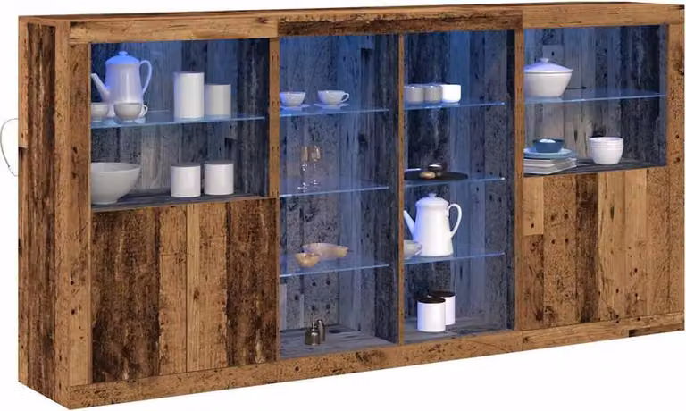 Madia LED 3 pcs Legno vecchio 202 x 37 x 100 cm
