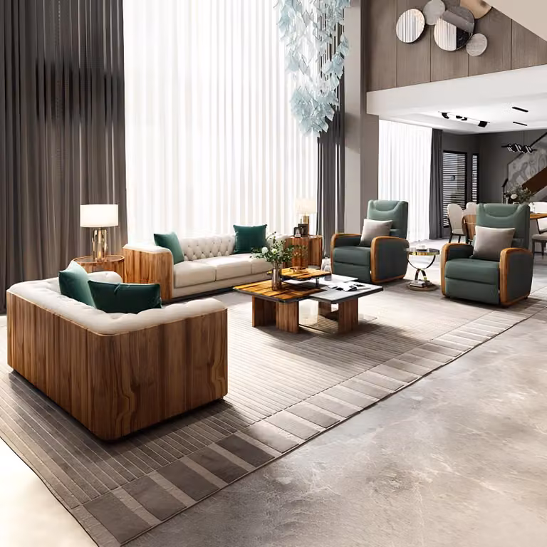 Luxus Möbel Sofagarnitur Couch Sofa Polster Designer Möbel 4tlg. Leder Couchen