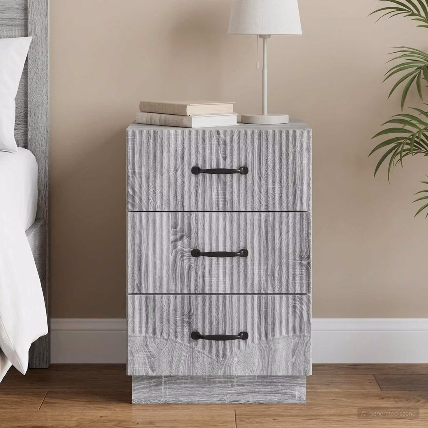 vidaXL Armadio da Notte con Cassetto Grigio Sonoma L: 43 cm, P: 41 cm, H: 63,5 cm