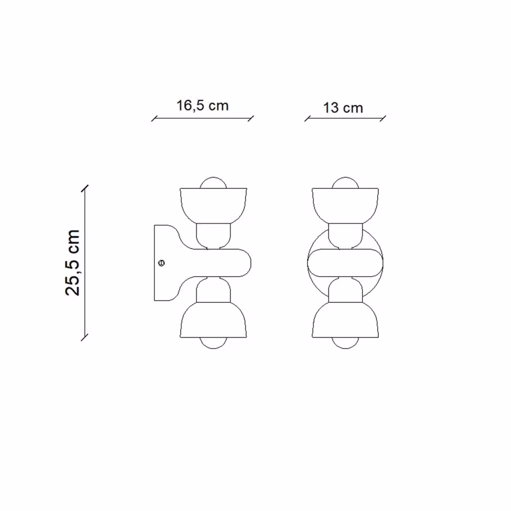 Applique Ferroluce Berimbau C2601 in Ceramica Arancione con 2 Luci E14 in Stile Art Déco – 2