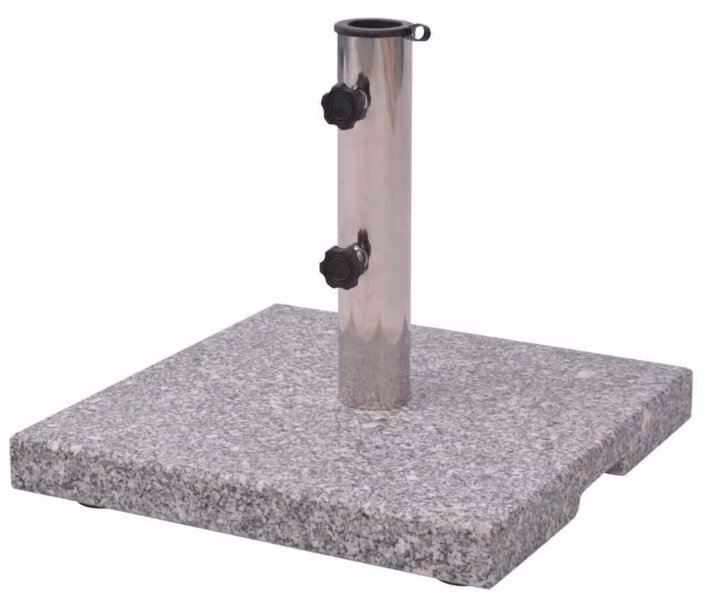 Base in granito da 20 kg per ombrelloni, ideale per garantire stabilità in giardino