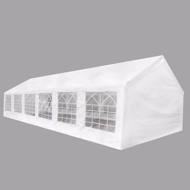 vidaXL Tenda per festa da giardino bianca L: 12 m, P: 6 m