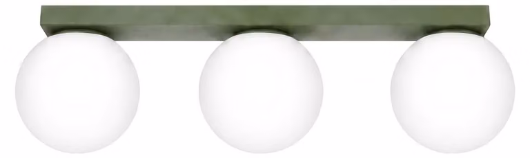 Plafoniera YOLI 3 verde oliva 3xG9 8W acciaio/vetro 14.5x12x50cm Sollux Lighting