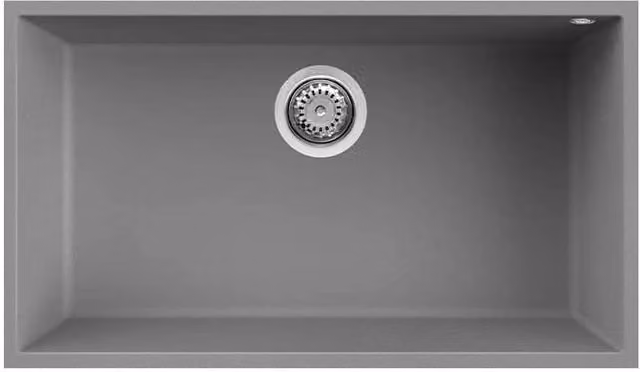 Lavello Elleci Incasso 1 vasca 76x44 Quadra 130 Sottotop Metaltek Grigio Titanium LMQ13073BSO