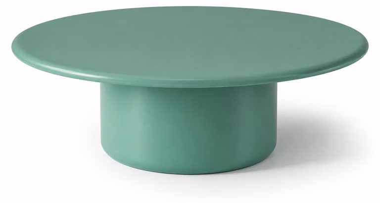 Tavolino ausiliario, stile moderno, colore verde, nuovo, comodo, pratico, ideale per il soggiorno, forma rotonda