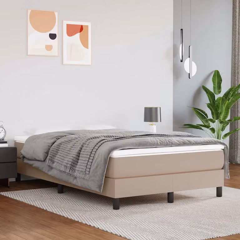 Materasso Ibrido vidaXL in Similpelle Beige L: 120 cm, P: 200 cm, H: 20 cm