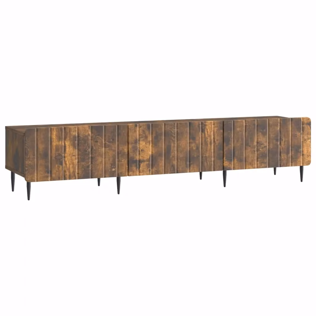 Mobile TV moderno vidaXL in rovere fumo marrone con scomparti multimediali L/P/H: 147 x 34,5 x 32 cm – 2