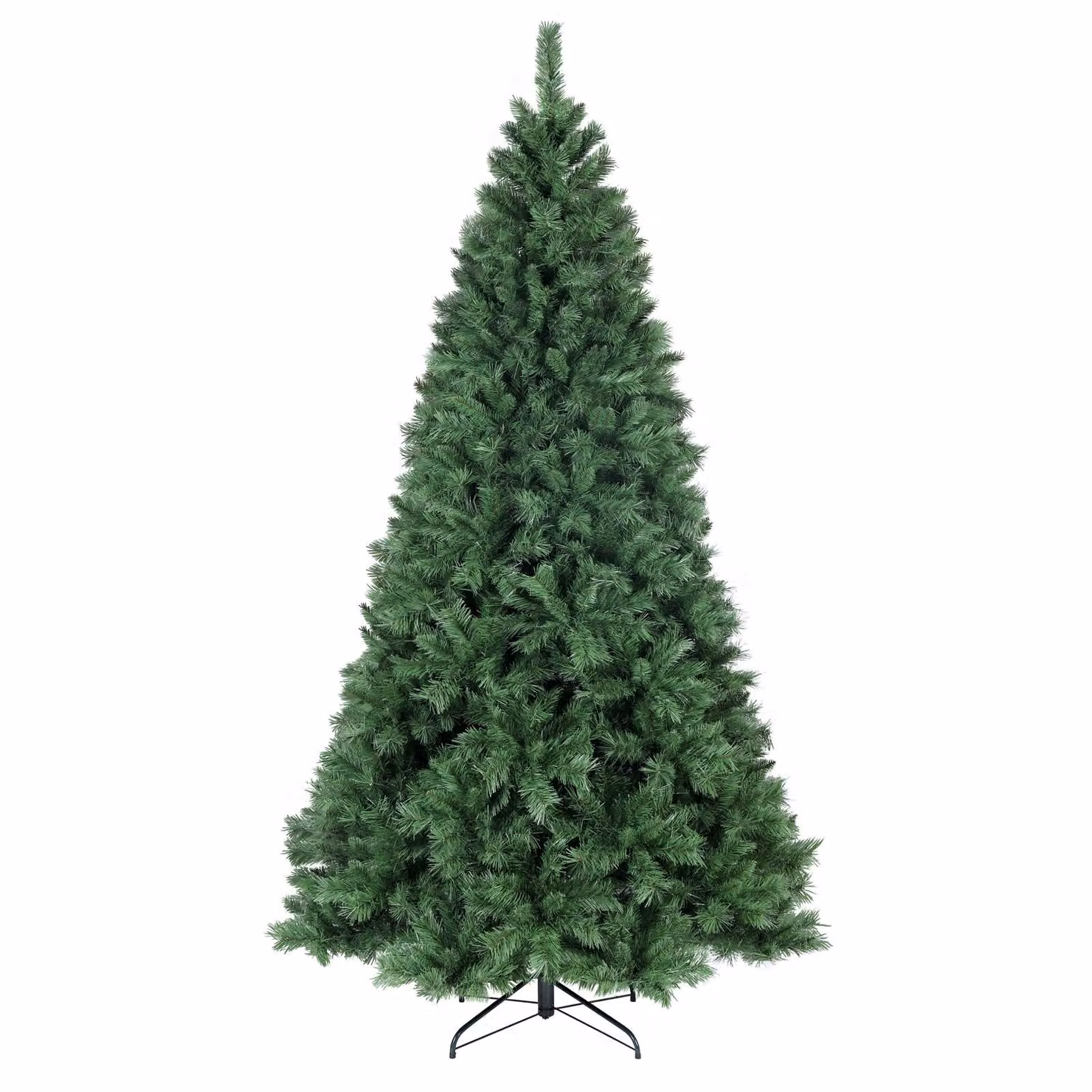 Albero di Natale artificiale Salcar 240 cm con sistema pieghevole e supporto in metallo, Ø circa 133 cm con 1168 punte