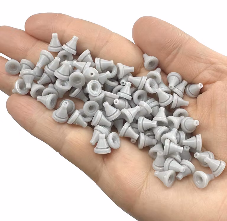 Sostituzioni per soffioni doccia - 50 pezzi - Ugelli in silicone morbido, autopulenti - Docce in acciaio inossidabile