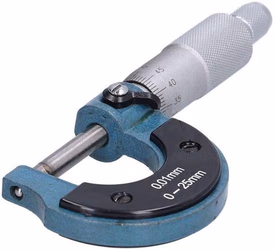 Misuratore di spessore portatile in acciaio – Kit – Portatile – Campo di misurazione 0-25 mm – Include chiave – Strumento di misurazione di precisione