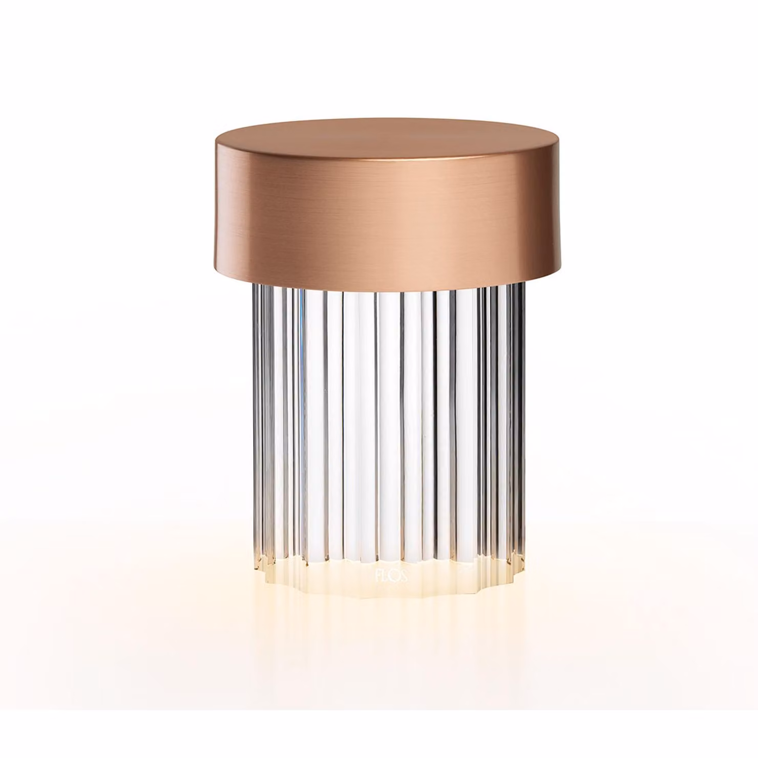 Flos - Last Order Fluted - Lampada da tavolo - Rame Satinato