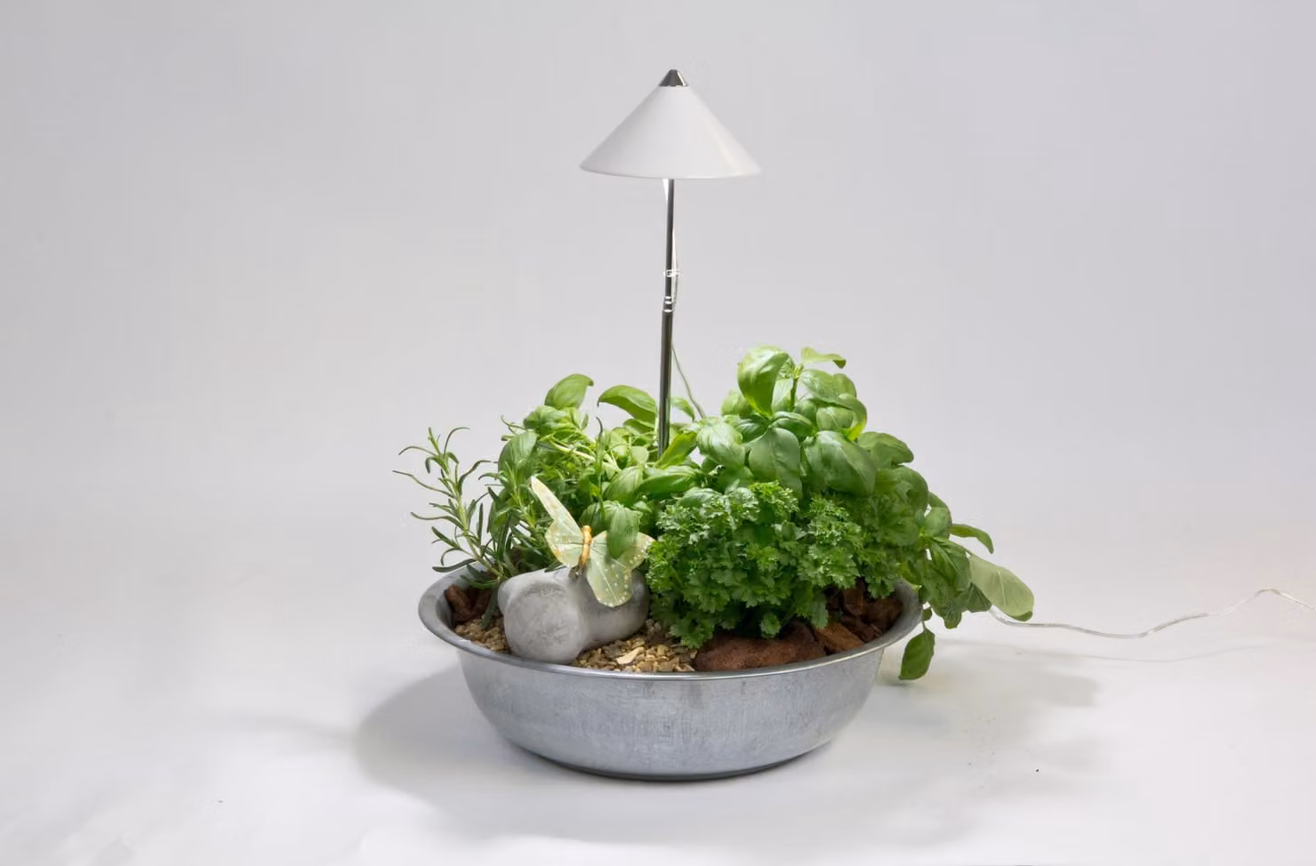 SUNLiTE 7W LED lampada per piante bianche da interno, con asta telescopica estensibile