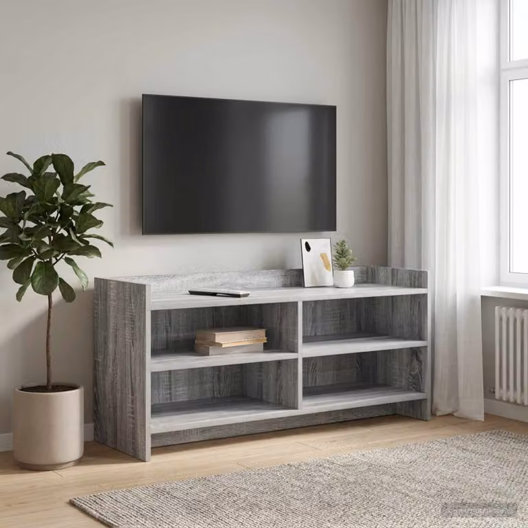 Mobile TV vidaXL moderno in legno ingegnerizzato grigio Sonoma L/P/H: 100 x 33 x 47 cm