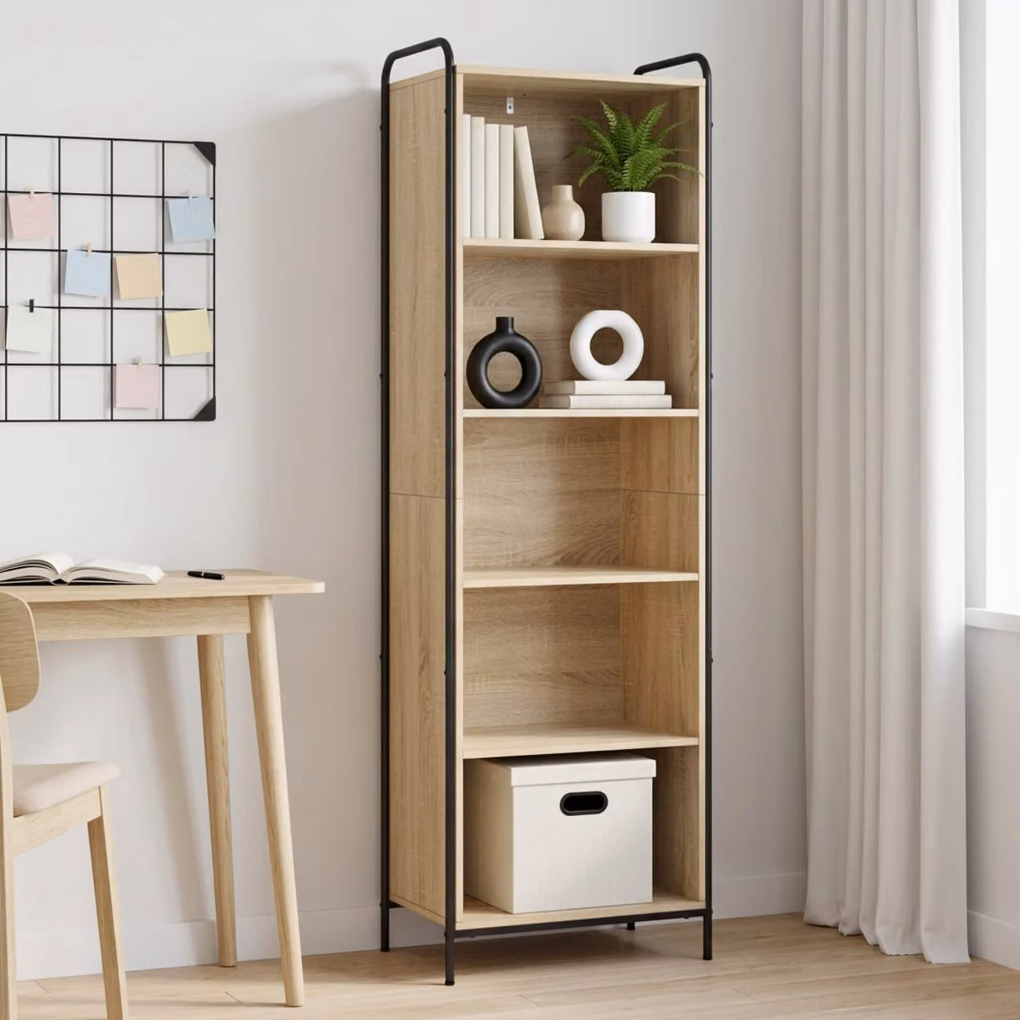 vidaXL Armadio per Libri 55,5 x 33 x 174 cm Legno ingegnerizzato