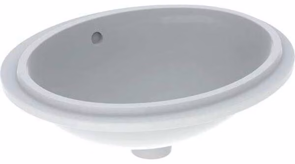 Geberit VariForm lavabo à encastrer ovale, 420x330mm, sans trou pour robinetterie, avec trop-plein, 500.749.01.2, 500.749.01.2