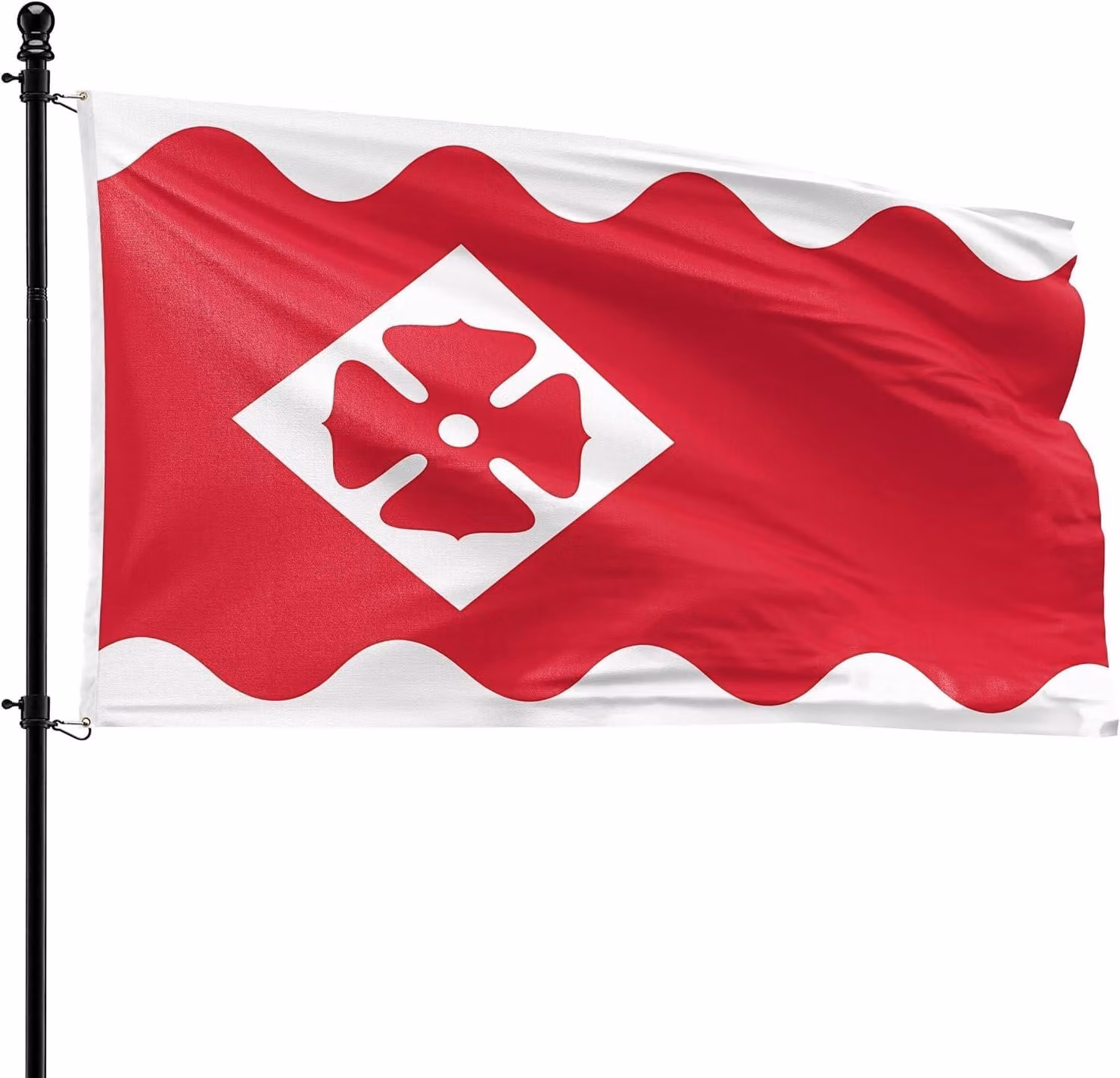 Bandiera del comune di Oudewater, 90 x 150 cm, in poliestere, adatta per l'asta di bandiera