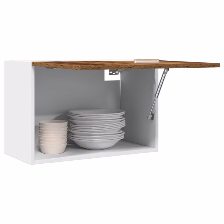 Pensile da cucina moderno vidaXL Lyon in legno e MDF con ante a battente, disponibile in marrone o bianco, L: 60 cm, P: 31 cm, H: 40 cm