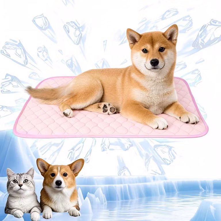 Tappetino refrigerante per animali domestici, ideale per l'estate, cuscino refrigerante, colore rosa, taglia L