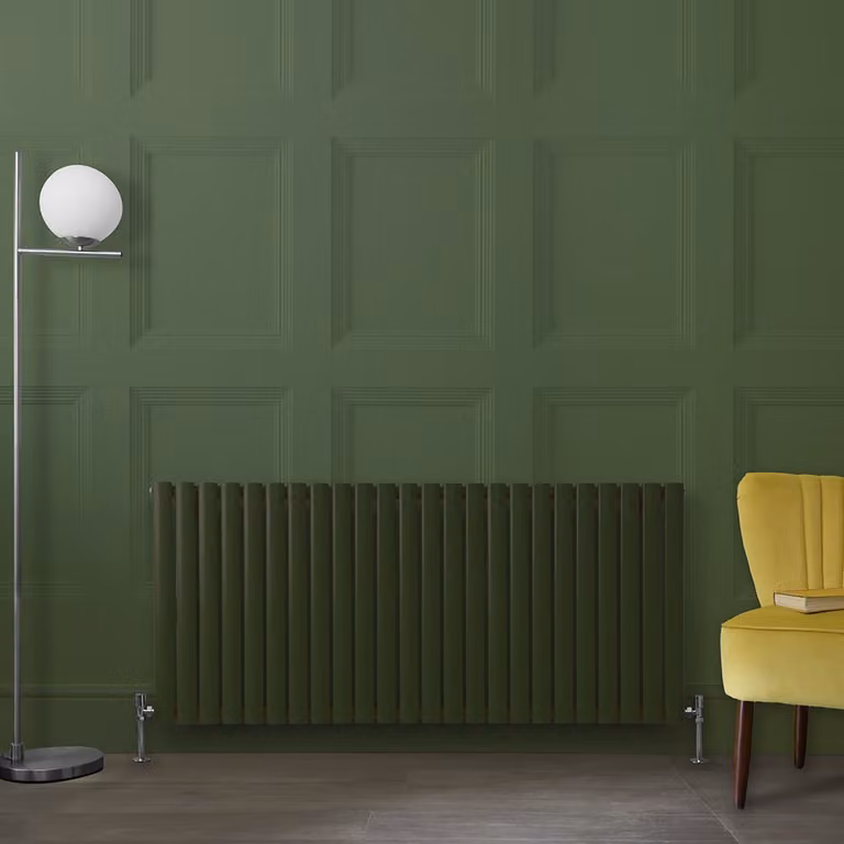 Radiatore di Design Orizzontale  Verde (Evergreen) -  635mm x 1416mm - Pannello Singolo  - Revive
