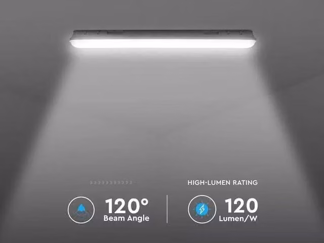 Plafoniera Led 120cm 36W Con Sistema Emergenza Neutro 4000K IP65 120LM/W 4320 lm SKU-2120223
