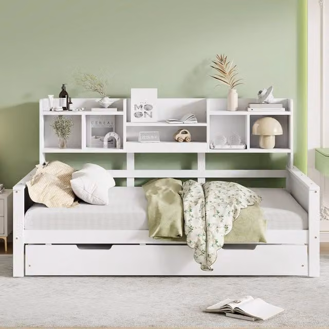 divano letto in legno bianco 97 x 205 cm