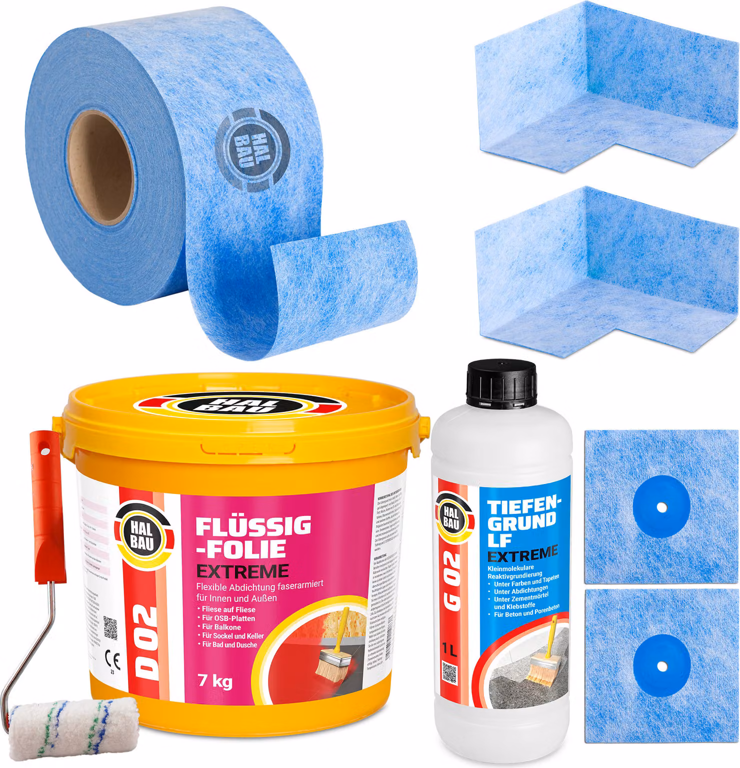Set di guarnizioni per balconi doccia pellicola liquida 7 kg nastro sigillante colore rotolo set esterno interno H309