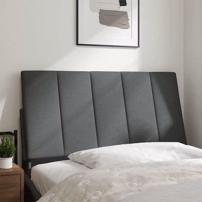 vidaXL Cuscino Testiera Hanko Grigio Scuro 100 cm in Tessuto