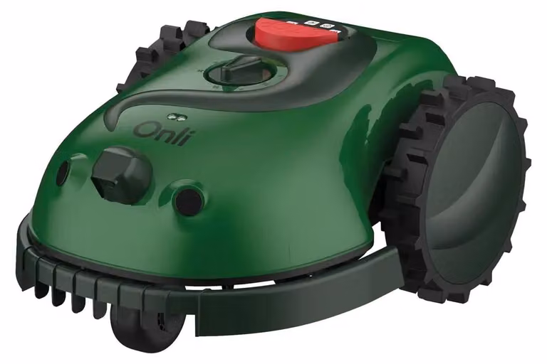 Robot tagliaerba a batteria da 18 v con telecamera, colore verde Onli ON1008V