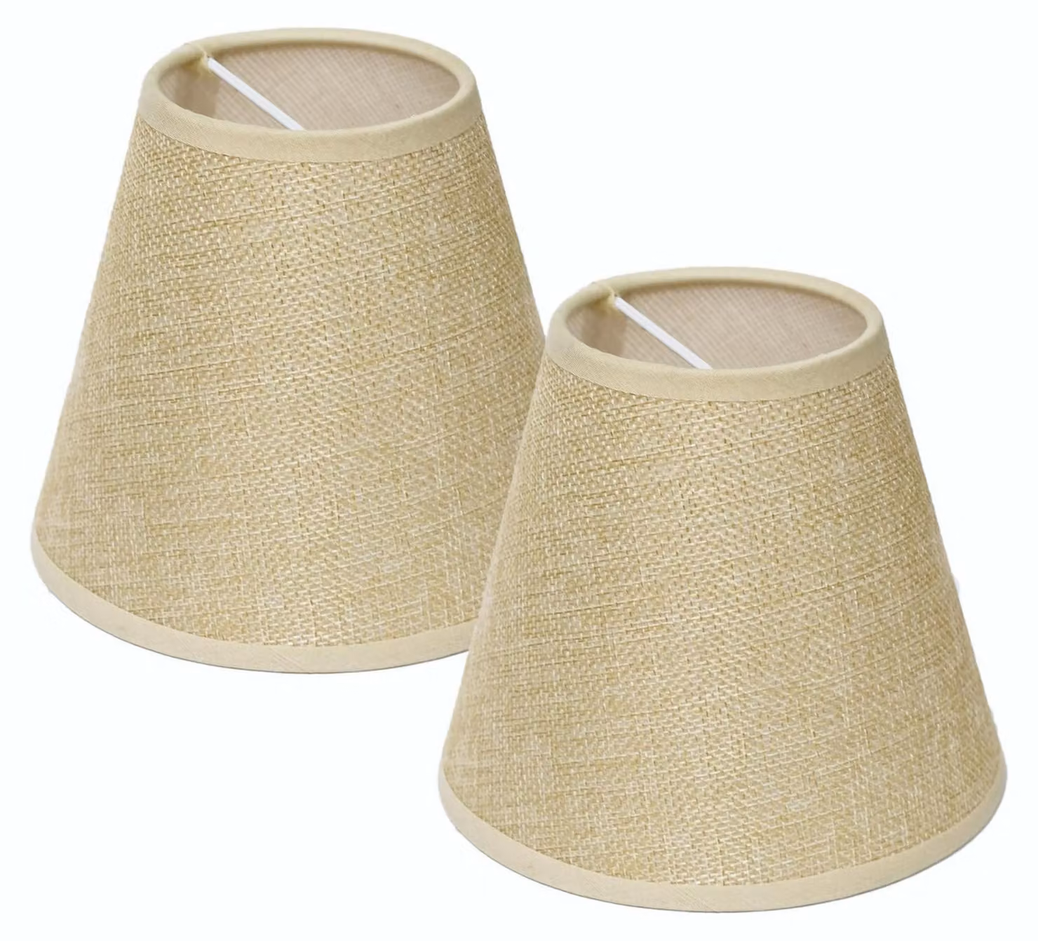 Set di 2 paralumi beige per lampade a candela